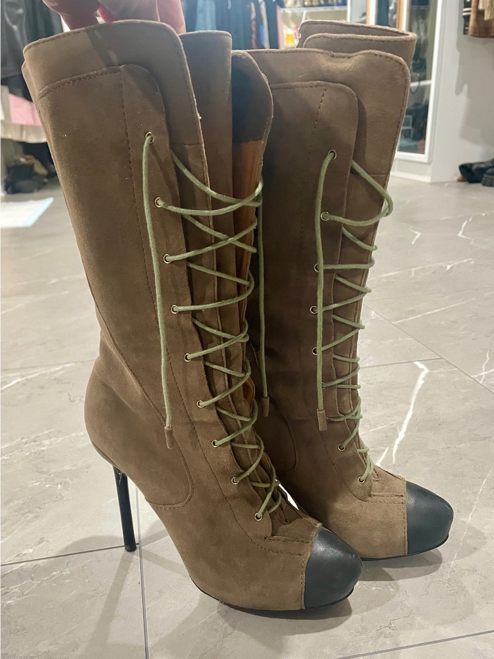L.A.M.B. by Gwen Stefani "Prudence" Lace-Up Boot. Size 9